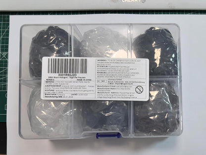 2500 Mini Elastische Haargummis Schwarz Brau Dunkelbraun Transparent 4 Farben