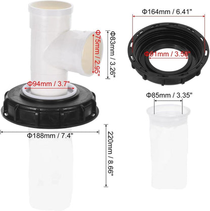 GEDEGOOK IBC Deckel Filter Regenwasserfilter 163mm Nylon