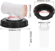 IBC Tank Deckelfilter Nylon T-Form 163mm Regenwasserfilter