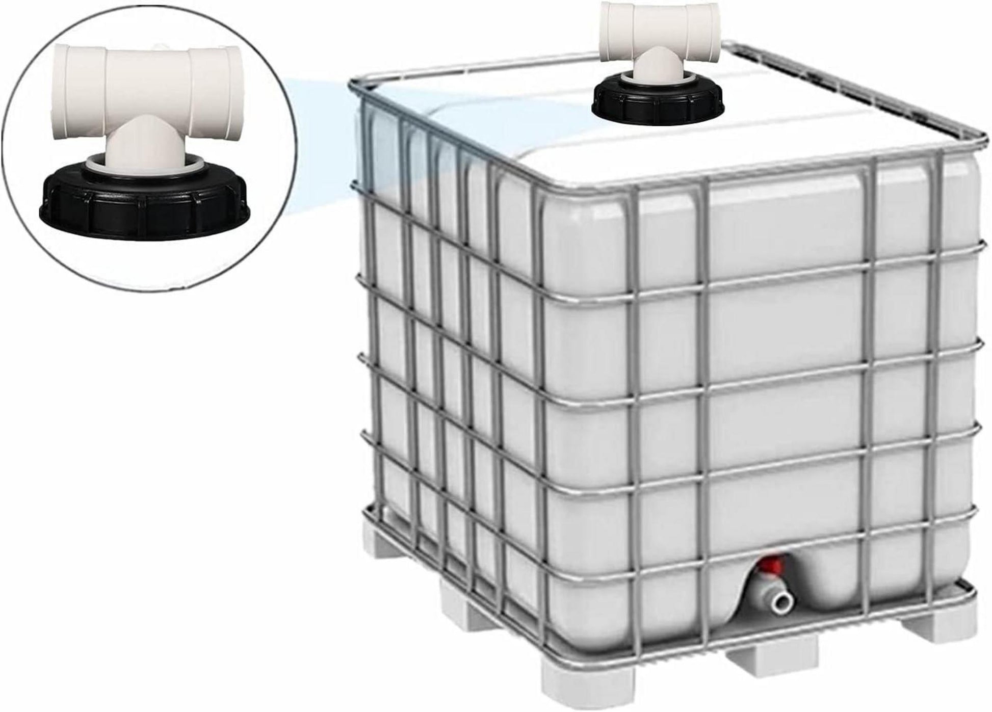 IBC Deckel Filter T-Form Nylon Wasserfilter 163mm Tankdeckel