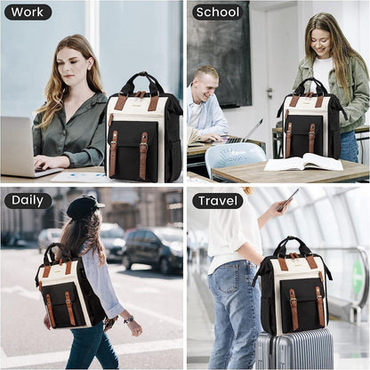 Rucksack Damen 15,6 Zoll Laptop Schulrucksack Wasserdicht