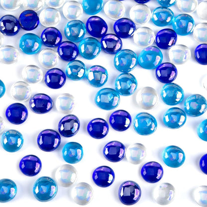 Irisierende Glasnuggets Blau 120 Stück Dekosteine Mosaiksteine