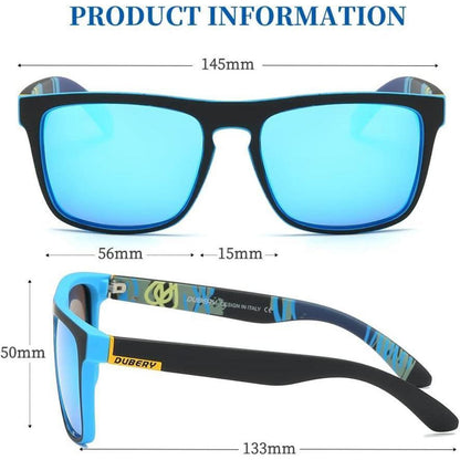 Polarisierte Sonnenbrille Herren Damen UV400 Retro Vintage Blau