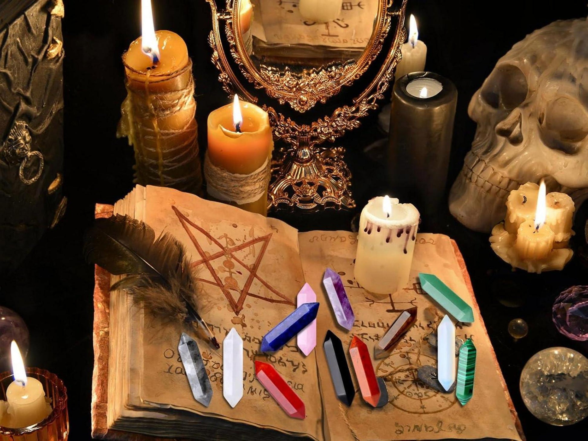 Kristallstein Set Heilung Chakra Natur Edelsteine Hexerei 20 Stück