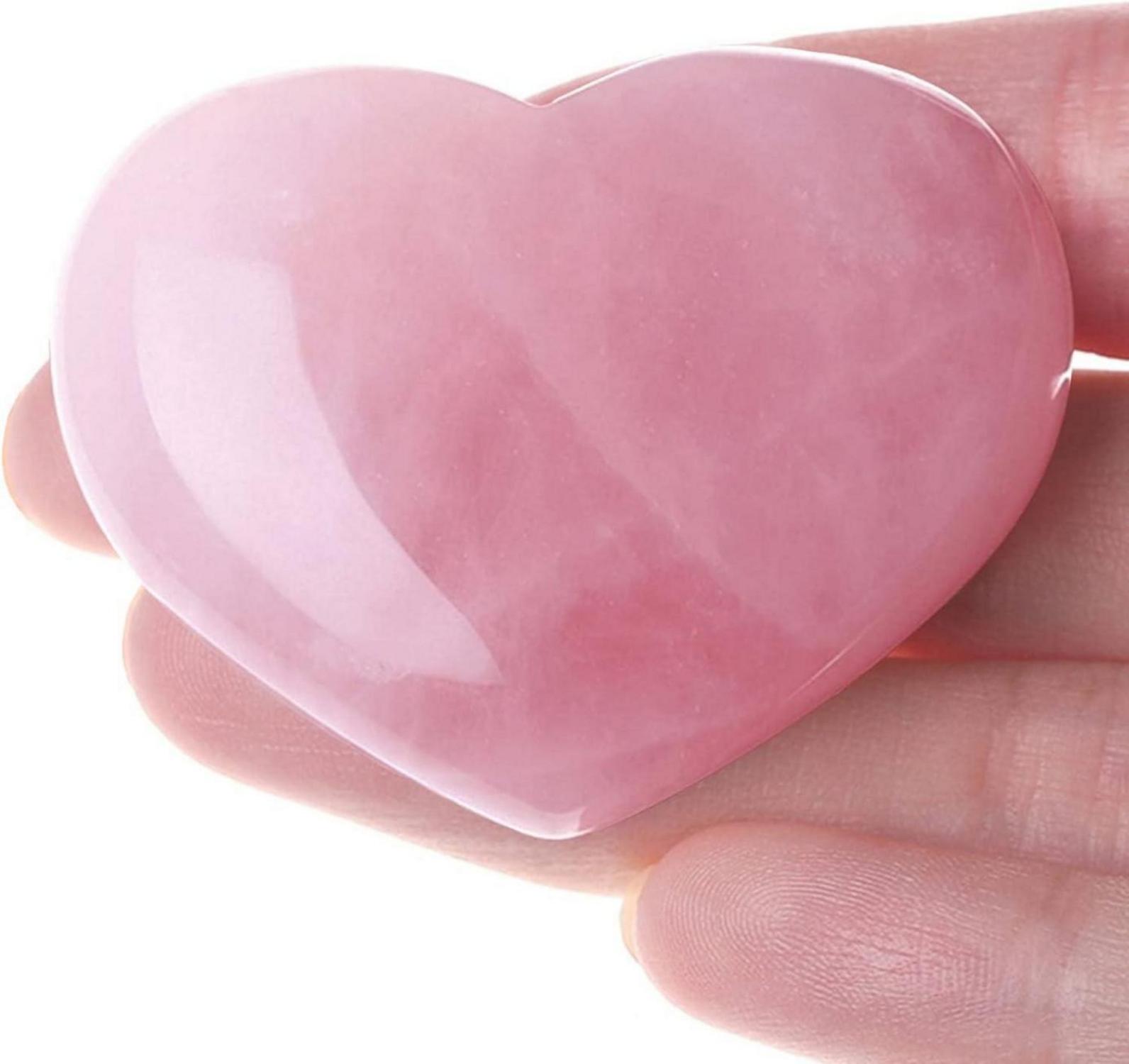 Kristall Herz Rosenquarz Heilkristalle Stein Valentinstag Geschenke