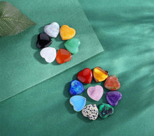 Herz Kristalle Set Edelsteine Rosenquarz Amethyst XIANNVXI