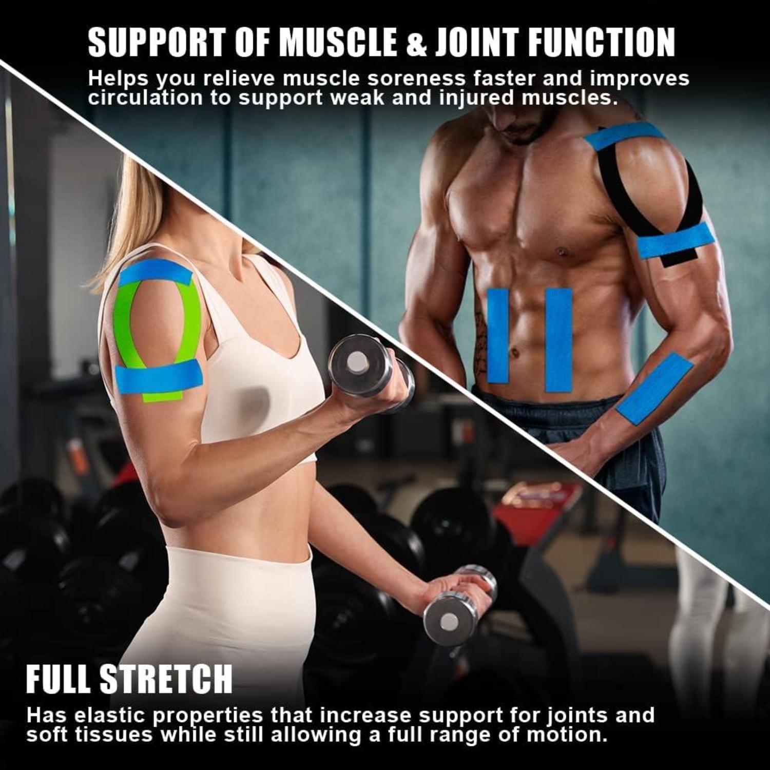 Kinesiotapes 6 Rollen 5mx5 cm Sport Physiotape wasserfest