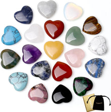 Kristall Herz Edelsteine Set Rosenquarz Amethyst Chakra Reiki