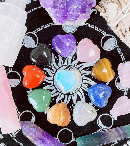 Rosenquarz Herz Kristalle Set Liebe Heilung Edelsteine XIANNVXI 10 Stück
