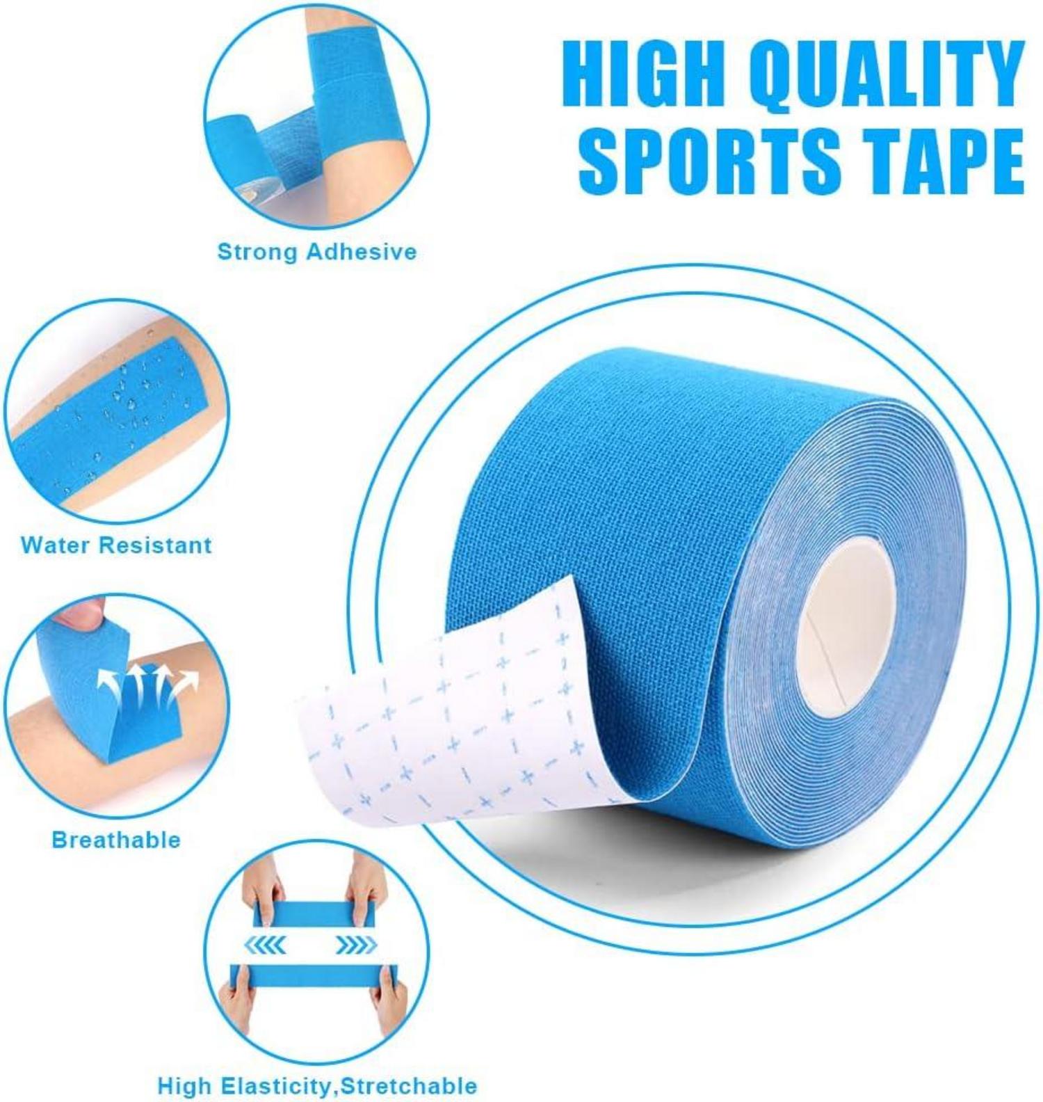 ACWOO Kinesiotapes 6 Rollen Profi Physiotape wasserfeste Sport Tapes 5m 3.8cm x 5m