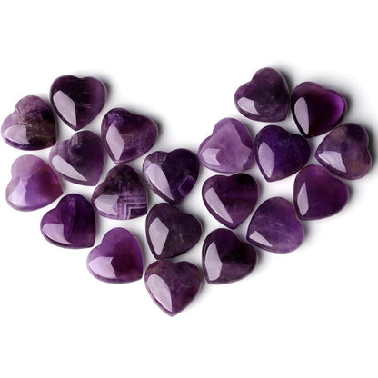 Amethyst Herz Heilkristalle Set für Liebe & Wohlbefinden