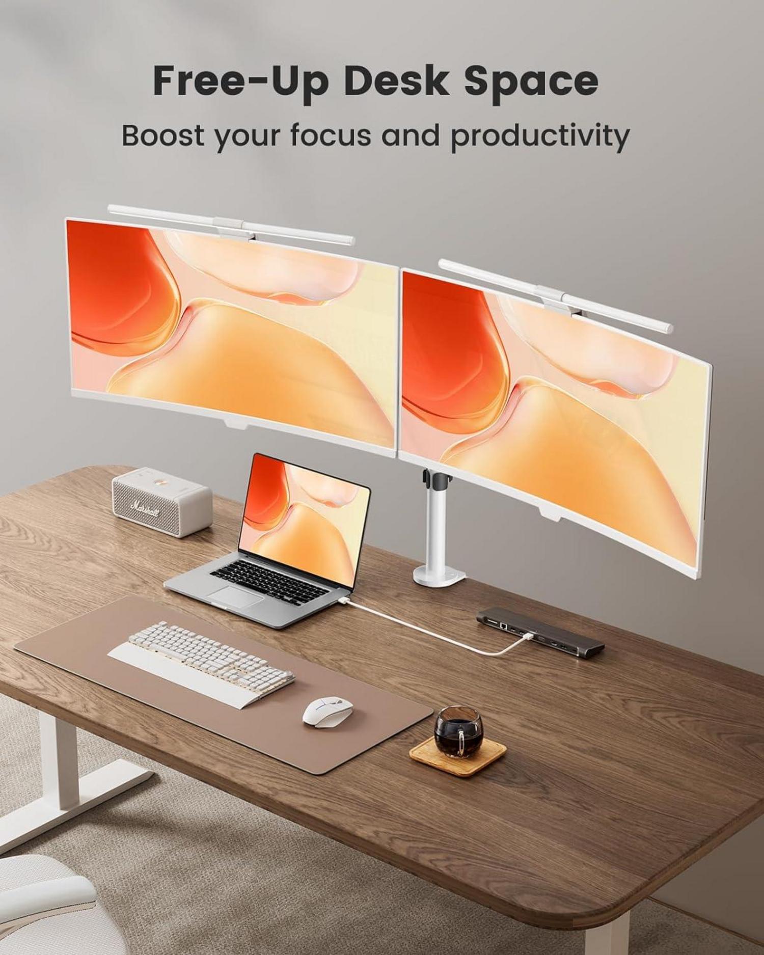 Monitor Halterung für 2 Monitore 13-32 Zoll VESA 75/100 Neigbar