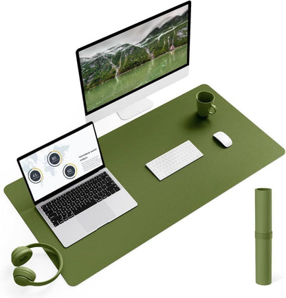Großes Office Mousepad mit Leder- und Wildleder, Multifunktionale