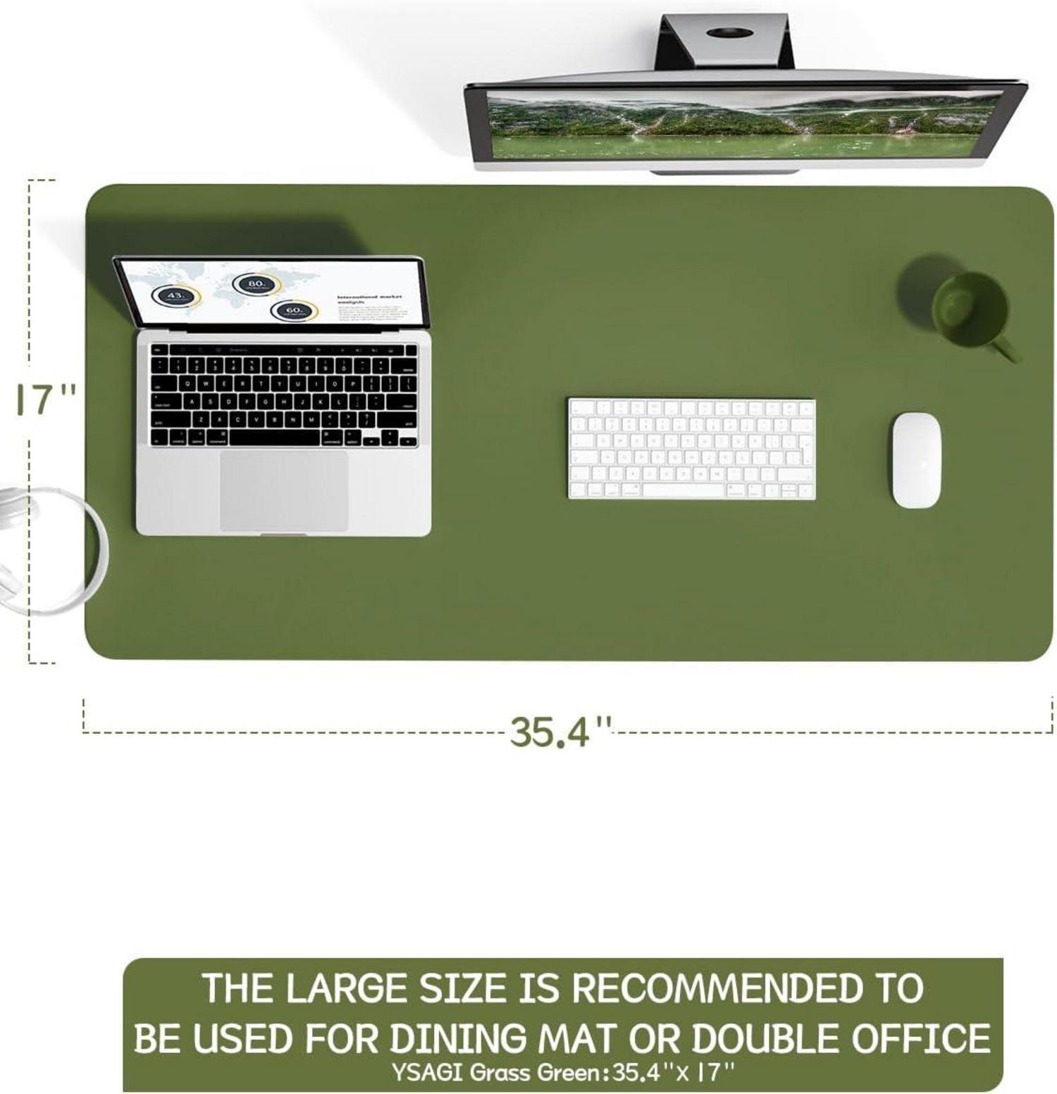 Schreibtischunterlage Mauspad Leder Rutschfest Multifunktionales Office 90x43cm