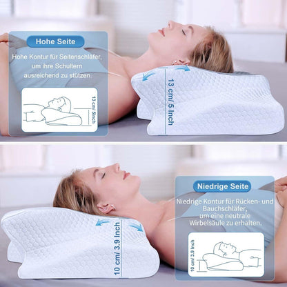 Ergonomisches Memory-Schaum Nackenkissen für Seitenschläfer, 60 x 35.5