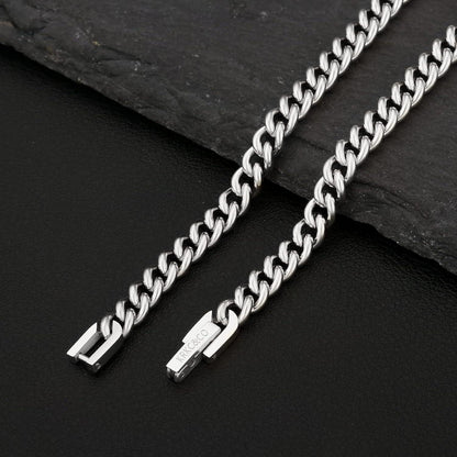 Hochwertige Panzerkette Herren/Damen 5mm Edelstahl 18K Vergoldet 41-61cm