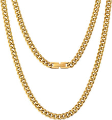 Panzerkette 18K Gold Vergoldet Cuban Link Chains 40.6cm 5mm