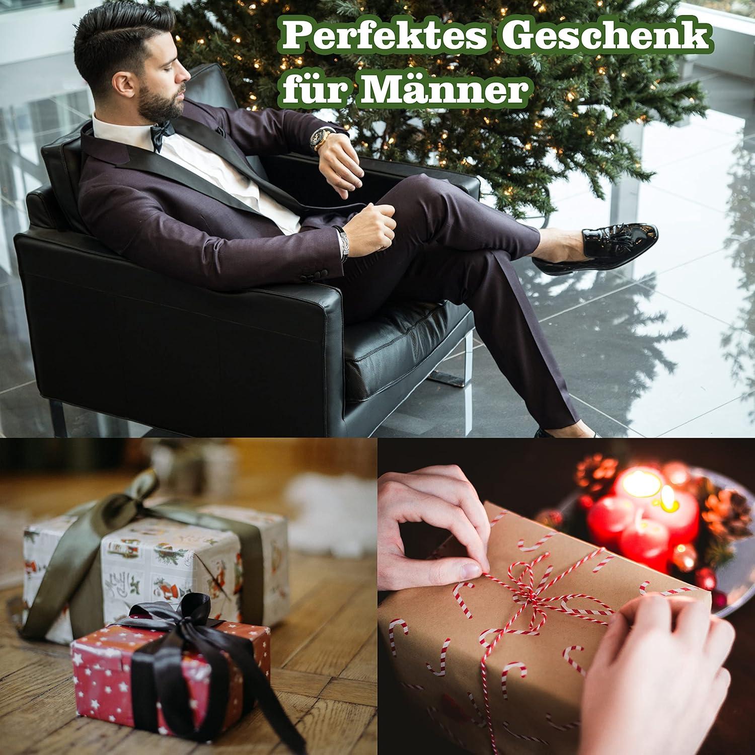 Personalisiertes Edelstahl Lederarmband Männer Geschenk Liebe Vatertag Schwarz