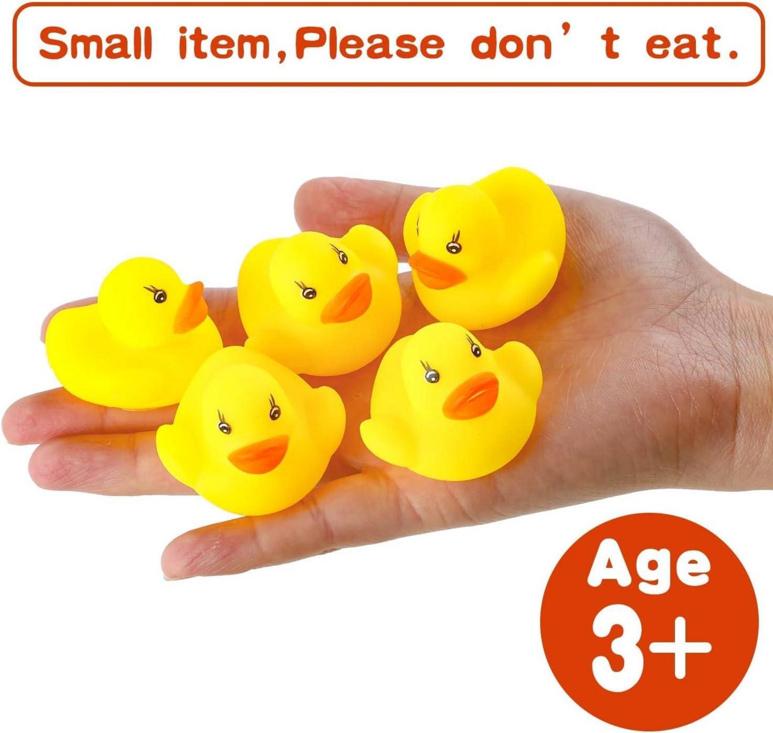 50er Pack Mini Badeente Quietscheenten Gelb Badespielzeug Kinder
