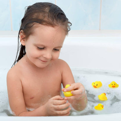 50 Stück Mini Badeenten für Kinder, Quietschendes Badespielzeug in Gelb