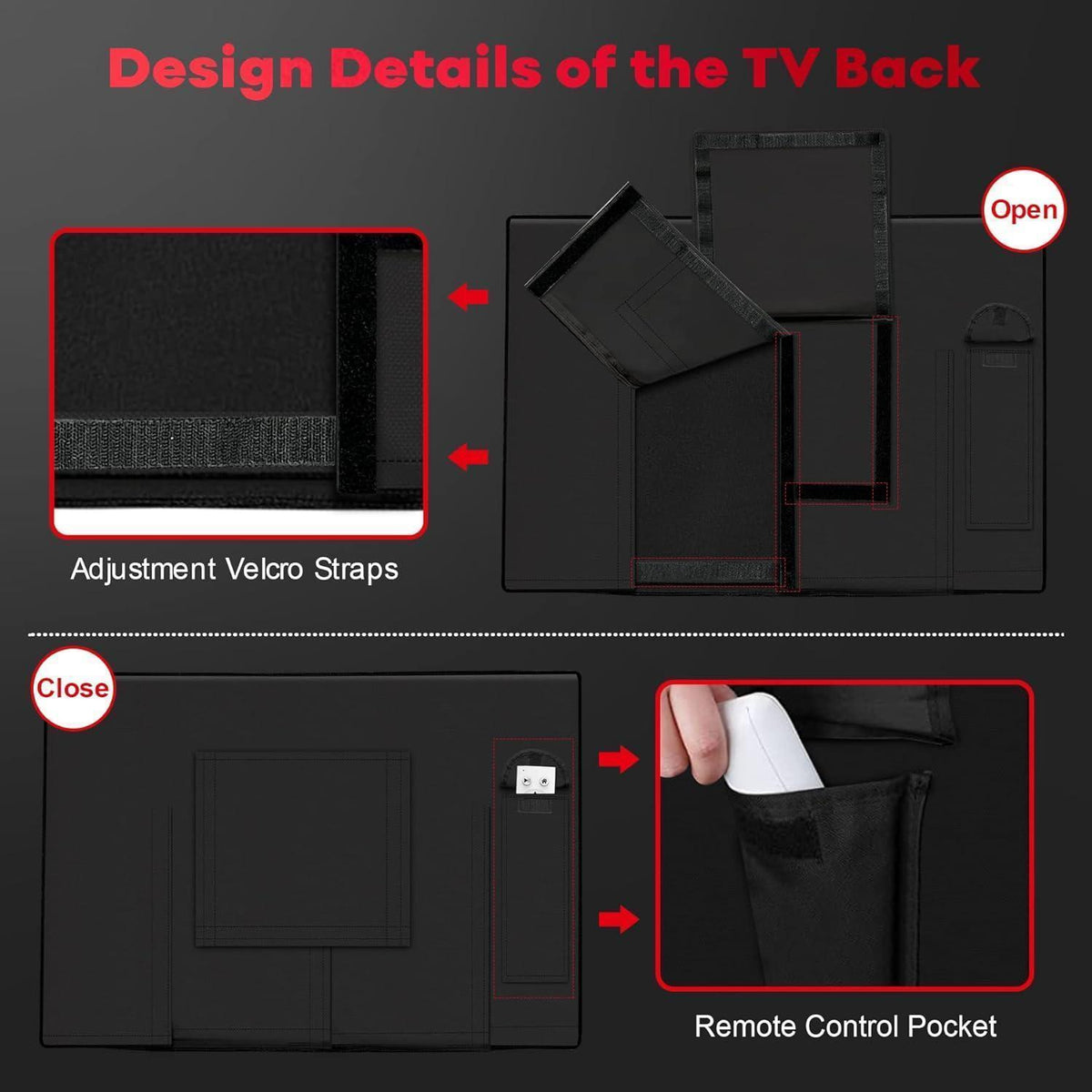 Outdoor TV Abdeckung 48-50 Zoll, Wasserdicht & UV-Schutz