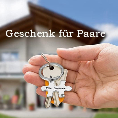 Puzzle Schlüsselanhänger Gravur für Paare Partnergeschenke 2er Set