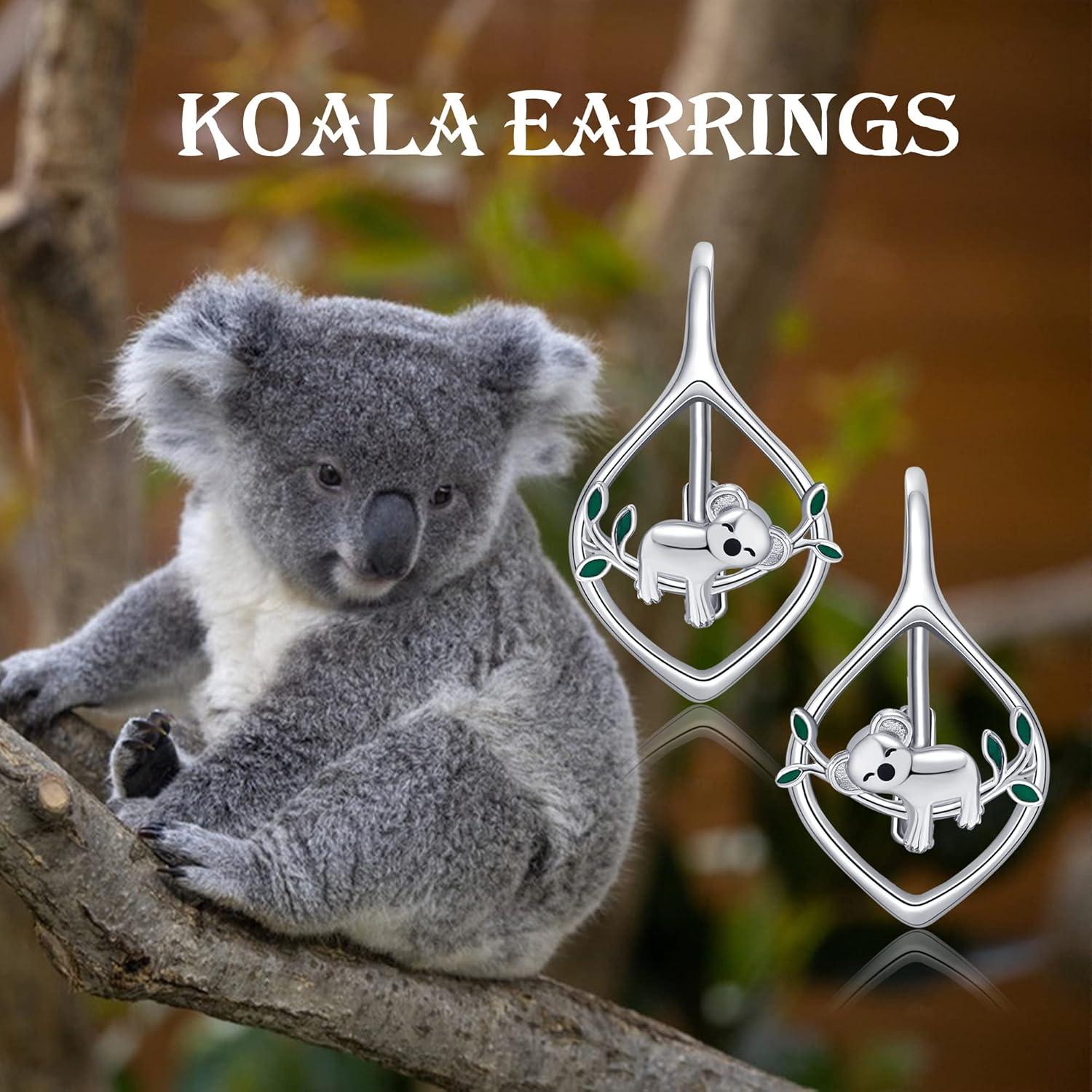 Koala Ohrringe Sterling Silber Mädchen Tier Schmuck 925 Silber