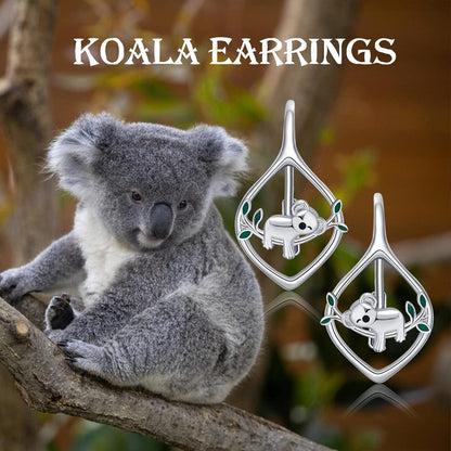 Koala Ohrringe Sterling Silber Mädchen Tier Schmuck 925 Silber
