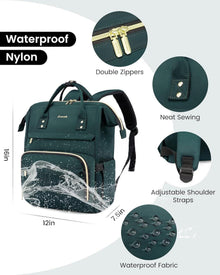 Damen Rucksack Wasserdicht 15,6 Zoll Laptop USB