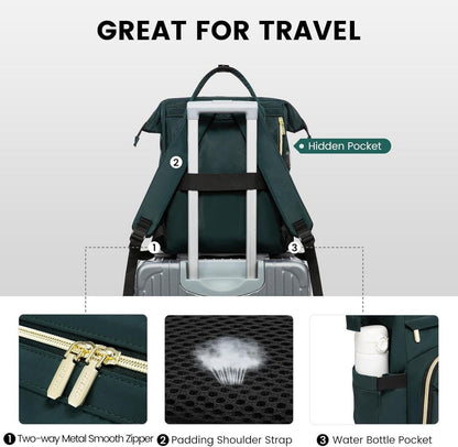 LOVEVOOK Damen Rucksack 15,6 Zoll Wasserdicht USB Daypack Uni Business