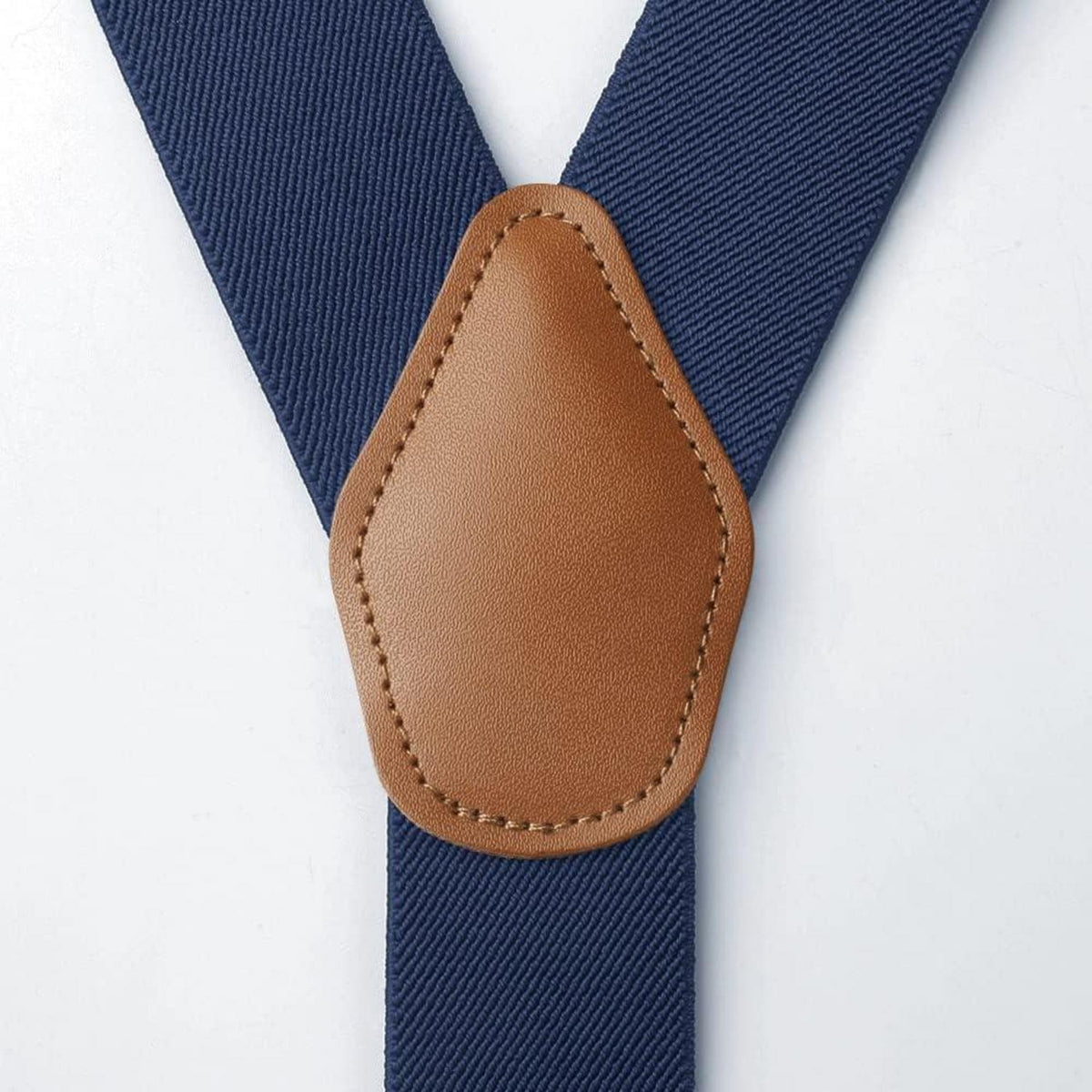 Herren Hosenträger X-Form 3,5cm mit 4 starken Metallclips, verstellbar, navyblau