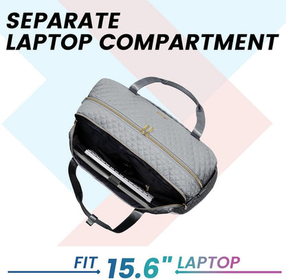 Reisetasche Damen Sporttasche Groß mit Laptopfach Weekender Handgepäck