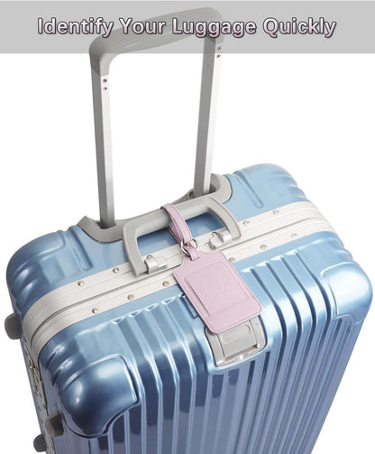 3er Pack Kofferanhänger PU Leder Flugreise | Adressschild