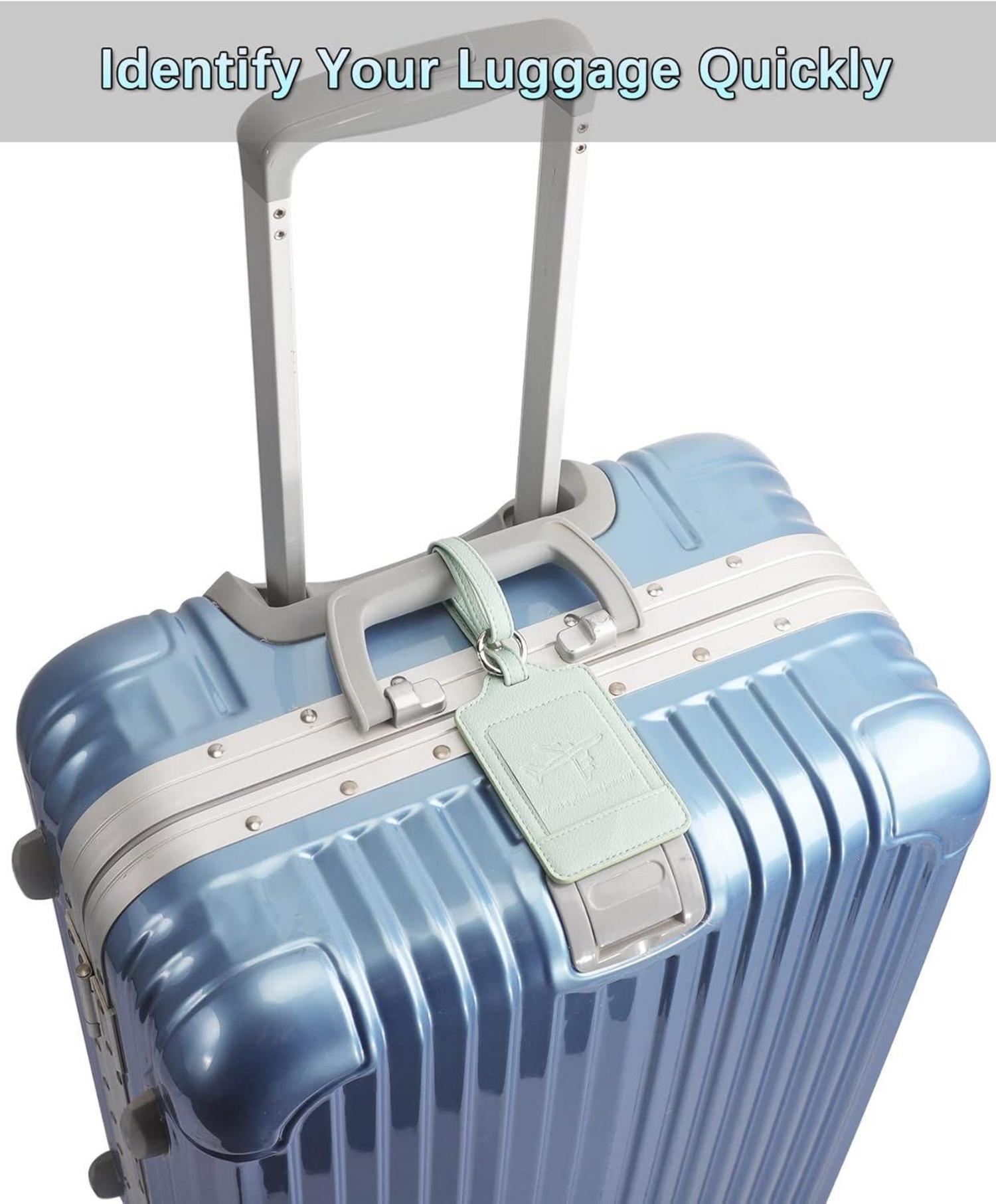 3er Set Kofferanhänger PU Leder für Flugreise Schutz der Privatsphäre