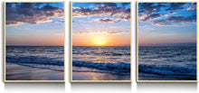 Bilder Mit Rahmen Sonnenuntergang Strand Leinwandbild 30x40cm 3er Set