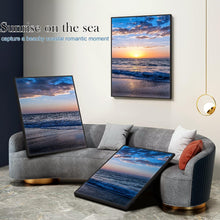 Sunset Beach Schwarz Leinwandbild Set, 3-teilig - Wohnzimmer