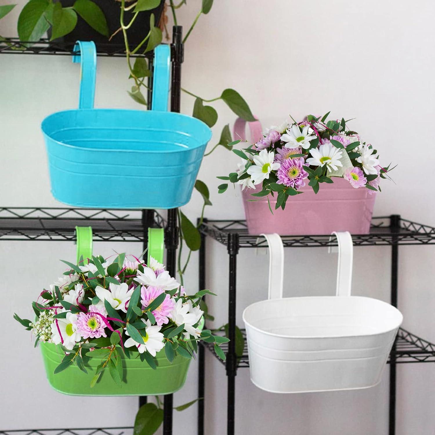 Vintage Hängetöpfe Set Blumentopf Übertopf Balkon Deko 27×14×12cm