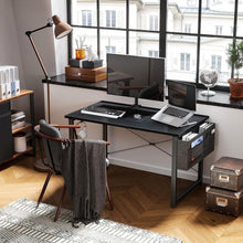 ODK Schreibtisch Schwarz 120x50x74cm mit Kopfhörerhalter und