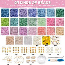 RUBY 3mm Glasperlen Set Charm Kit 24 Bunte Perlen für DIY