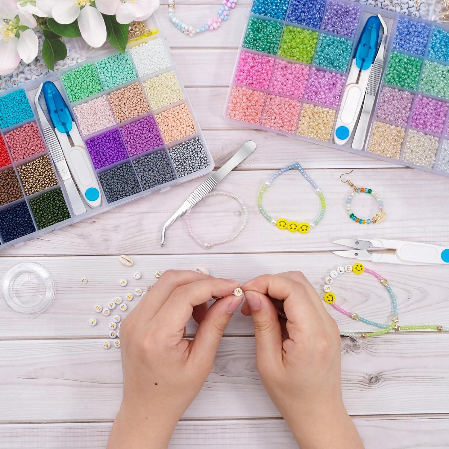 RUBY Perlen Set zum Auffädeln 3mm DIY Schmuckherstellung Kit