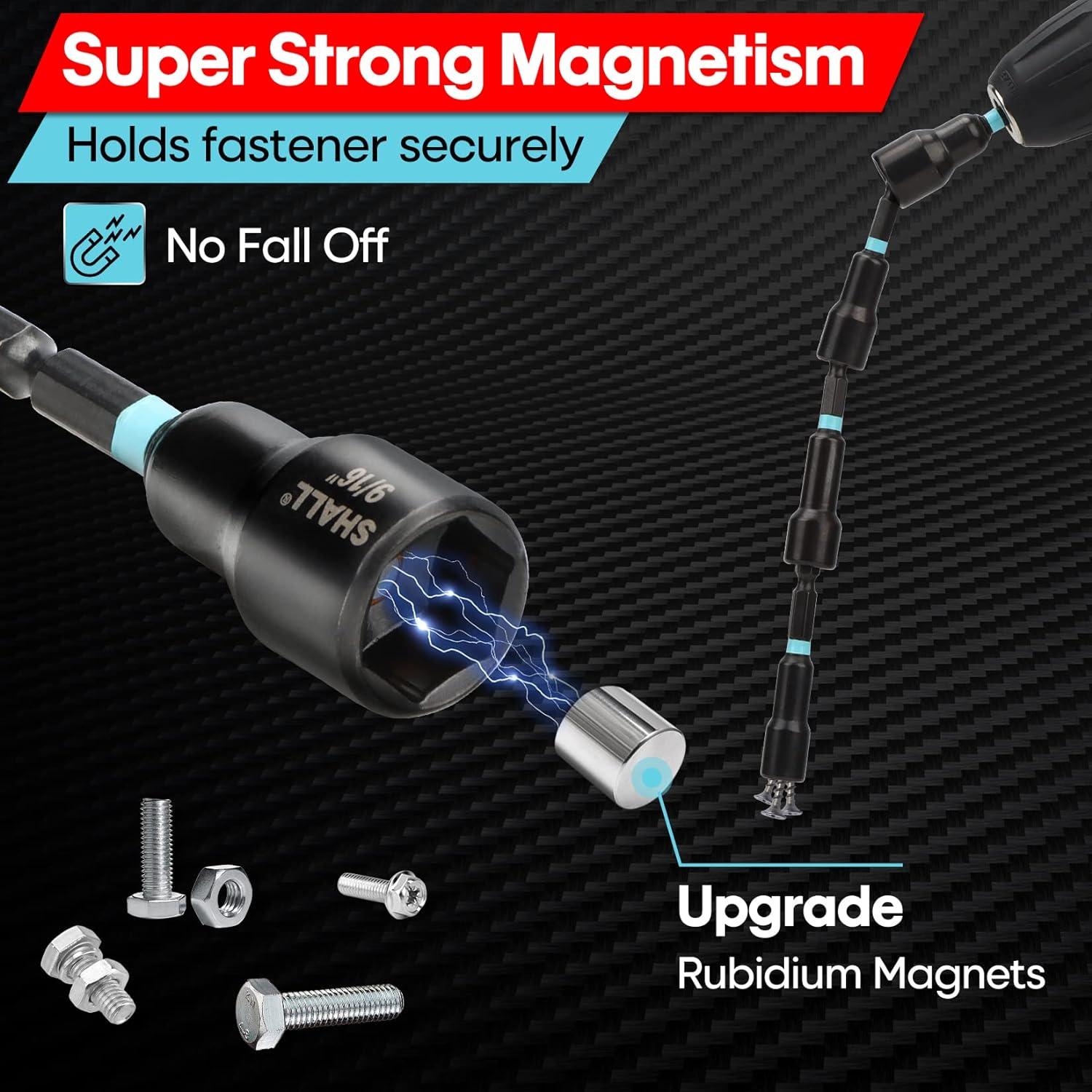 29-teiliges magnetisches Steckschlüsselset Cr-V-Stahl SAE metrisch magnetisch