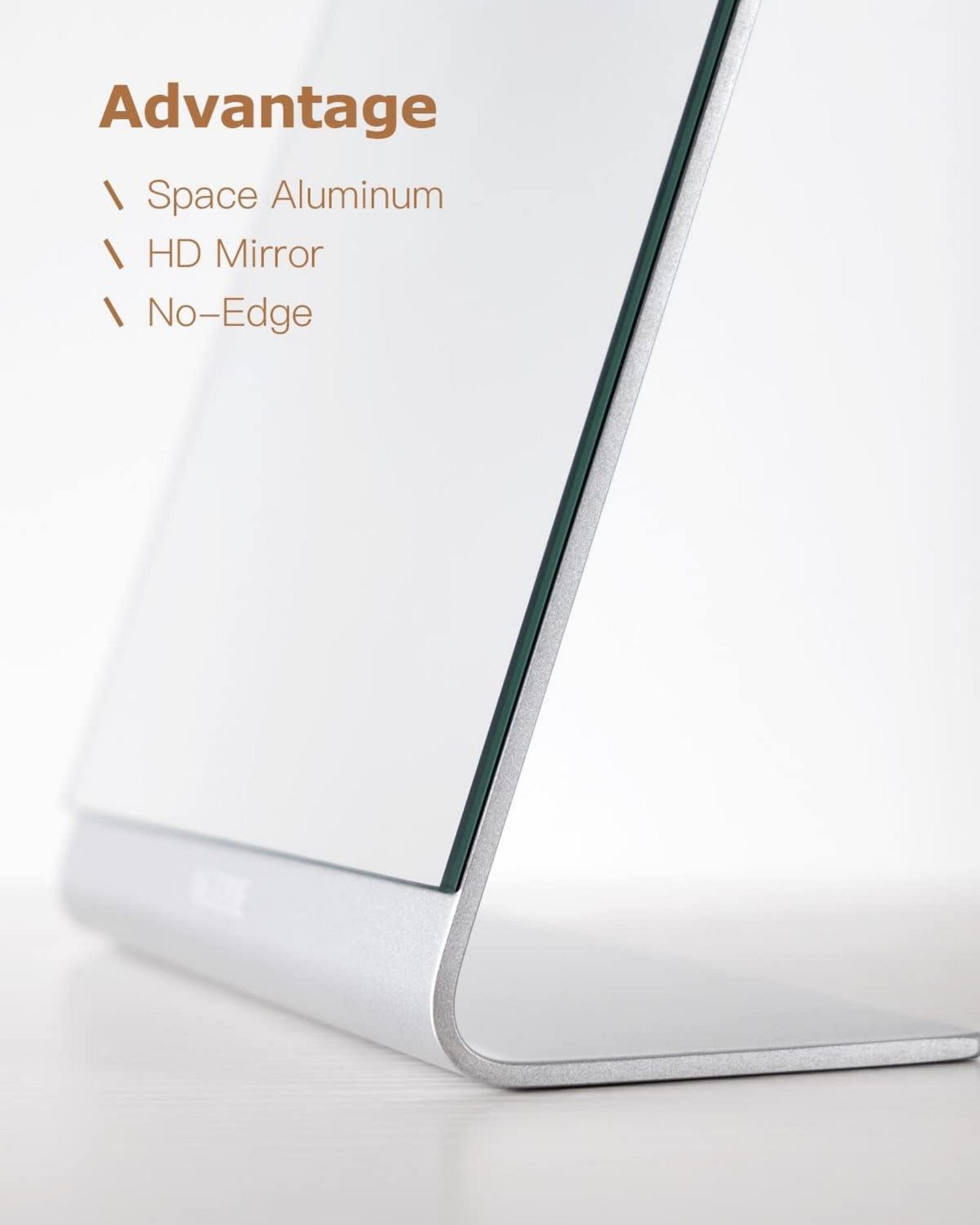 Professioneller Kosmetikspiegel Aluminium 30cm Tischspiegel Silber
