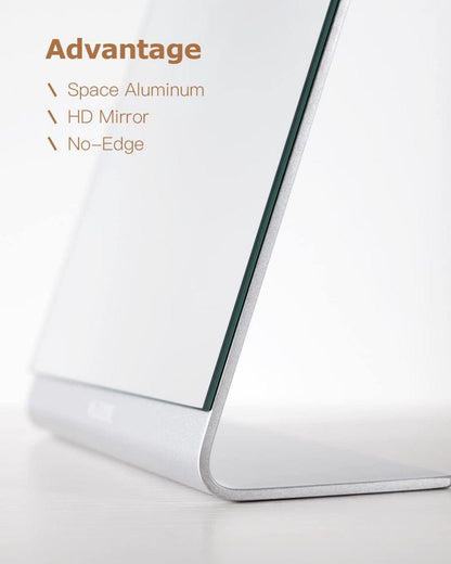 Professioneller Kosmetikspiegel Aluminium 30cm Tischspiegel Silber