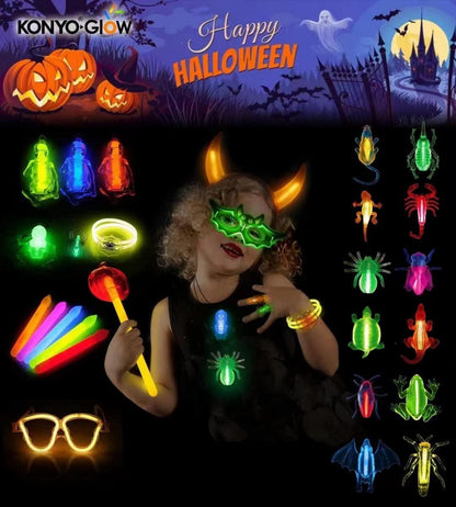 Knicklichter Party Set 40 Stück Leuchtstäbe 40 Verbinder