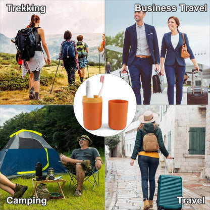Zahnbürsten Etui Reise Set 3er Pack Zahnputzbecher wasserdicht für Camping