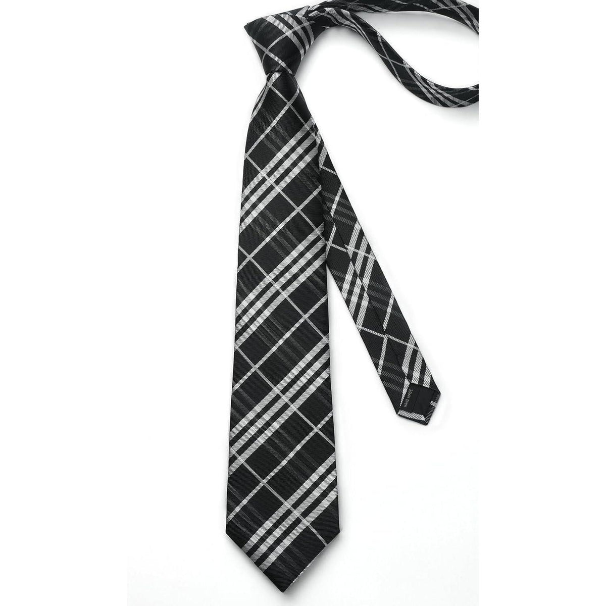 Krawatten-Set Herren mit Einstecktuch kariert/gestreift Business Hochzeit