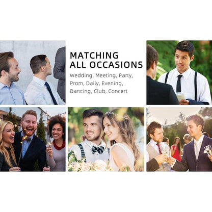 Krawatten-Set Herren mit Einstecktuch kariert/gestreift Business Hochzeit