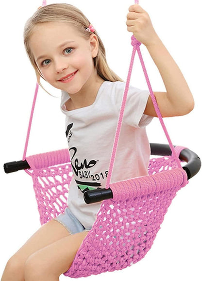 Kinder Schaukelsitz Outdoor Höhenverstellbar Atmungsaktiv Rosa