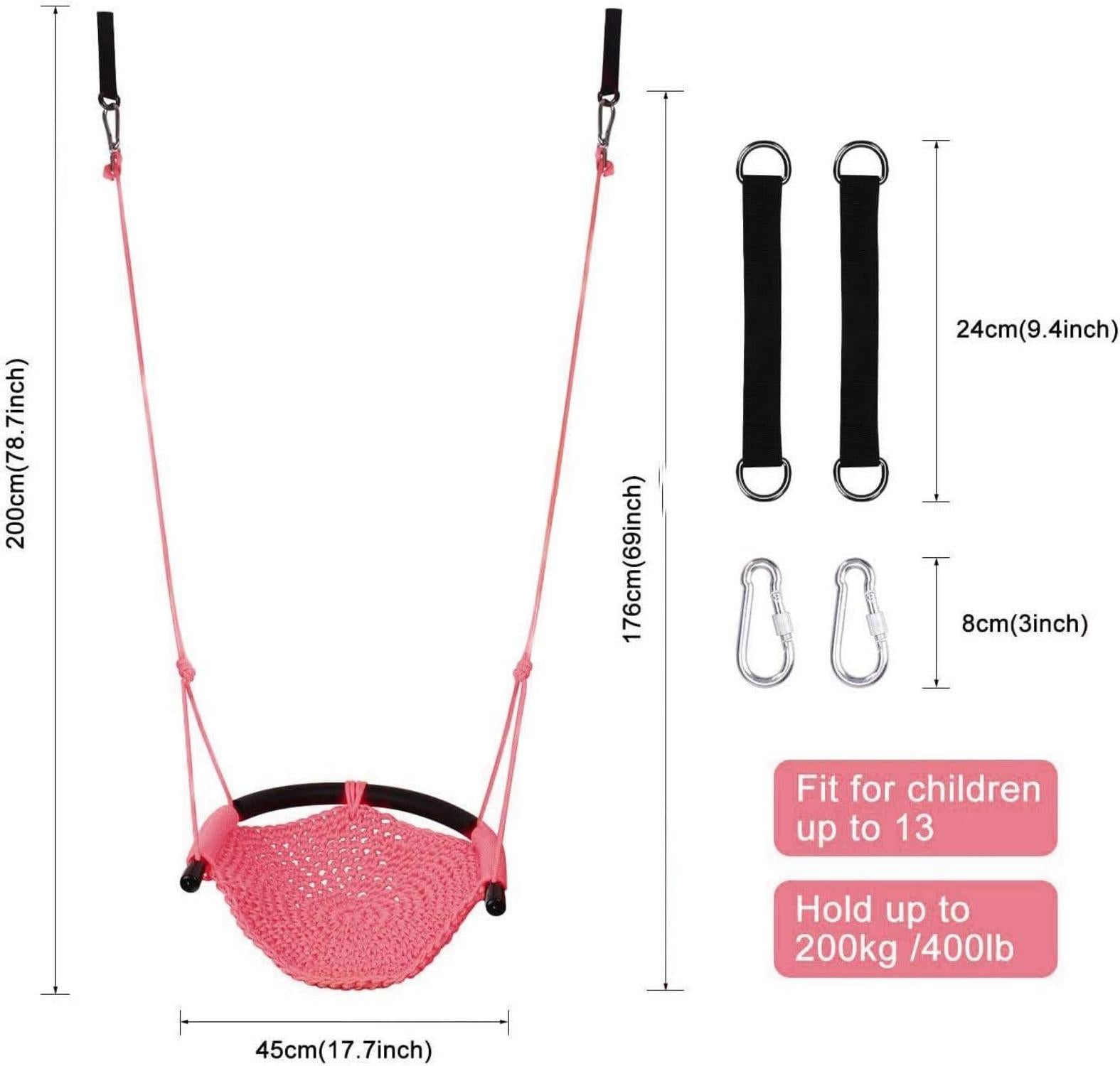 Kinder Schaukelsitz Outdoor Höhenverstellbar Atmungsaktiv Rosa