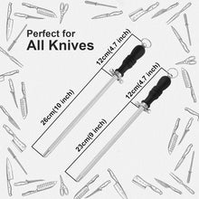 Profi Wetzstahl Set 26cm & 23cm für Küchenmesser - 2 Stück